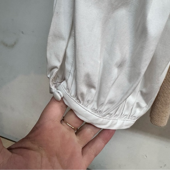 VERONICA BEARD Steffi Mixed Media Blouse size small merino wool - Picture 5 of 5